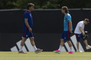Zlatko Dalić i Luka Modrić/Foto Hina