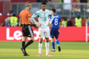 Sudac Espen Ekas i Cristiano Ronaldo/Foto HINA