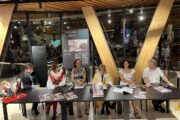 Marija Cerović, četvrta slijeva, s recenzentima te predstavnicima nakladnika i izdavača na predstavljanju knjige / Foto Relja Paškvan