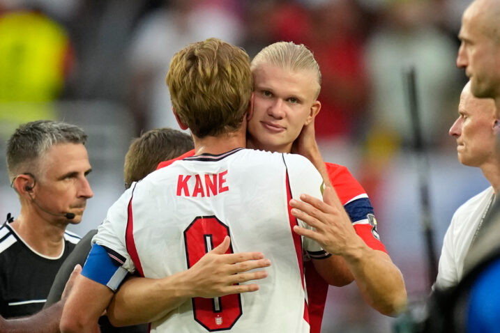 Erling Haaland i Harry Kane/Foto AP