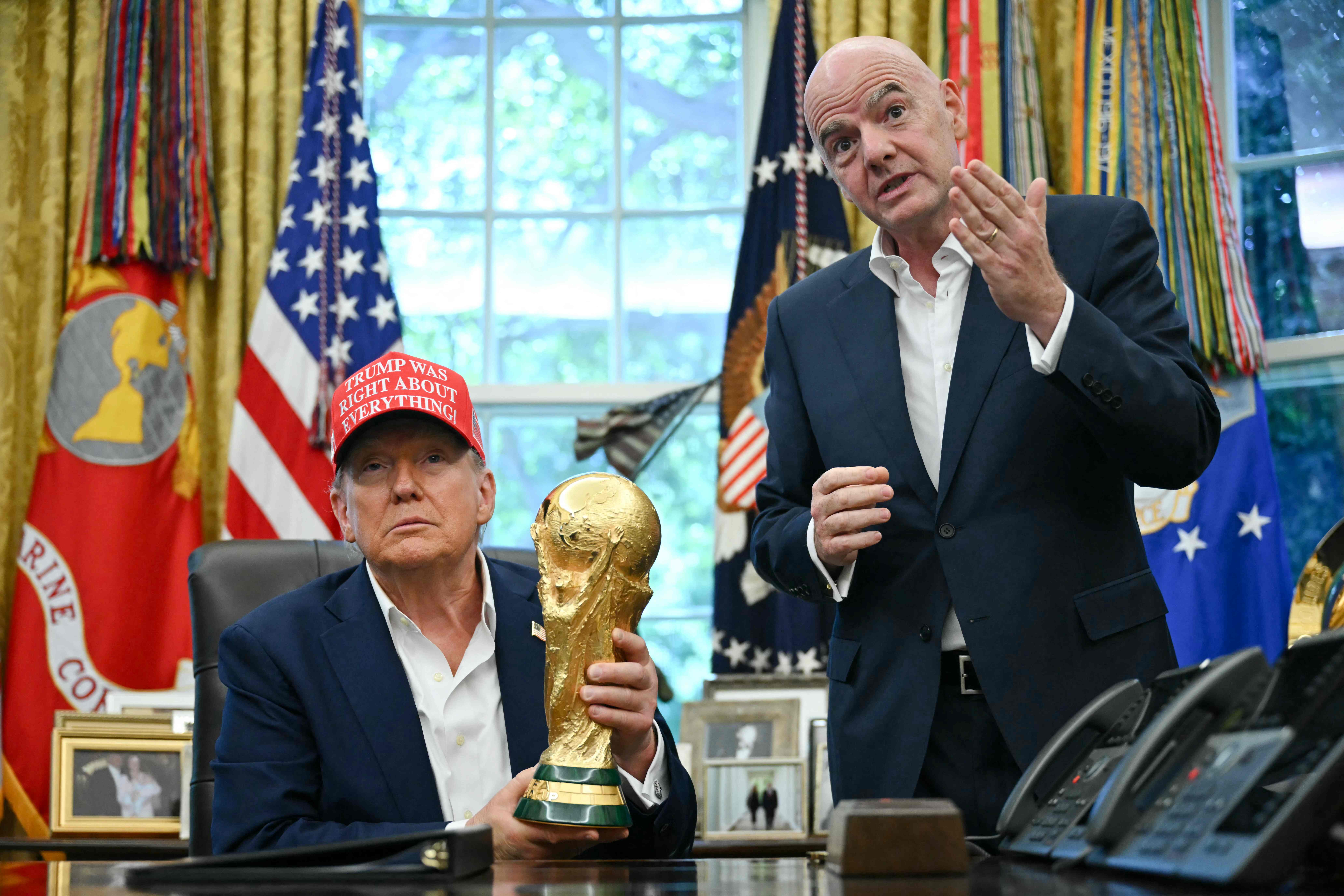 Donald Trump i Gianni Infantino/Foto AFP