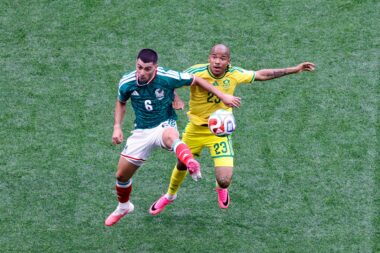 Meksikanac Erik Lira i Jayden Adams/Foto AFP