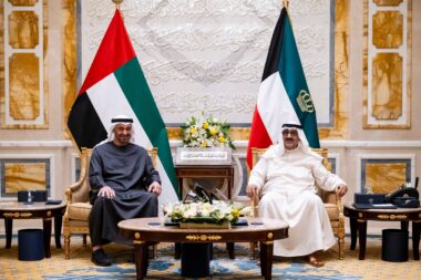 (Photo by Hamad AL-KAABI / UAE PRESIDENTIAL COURT / AFP)