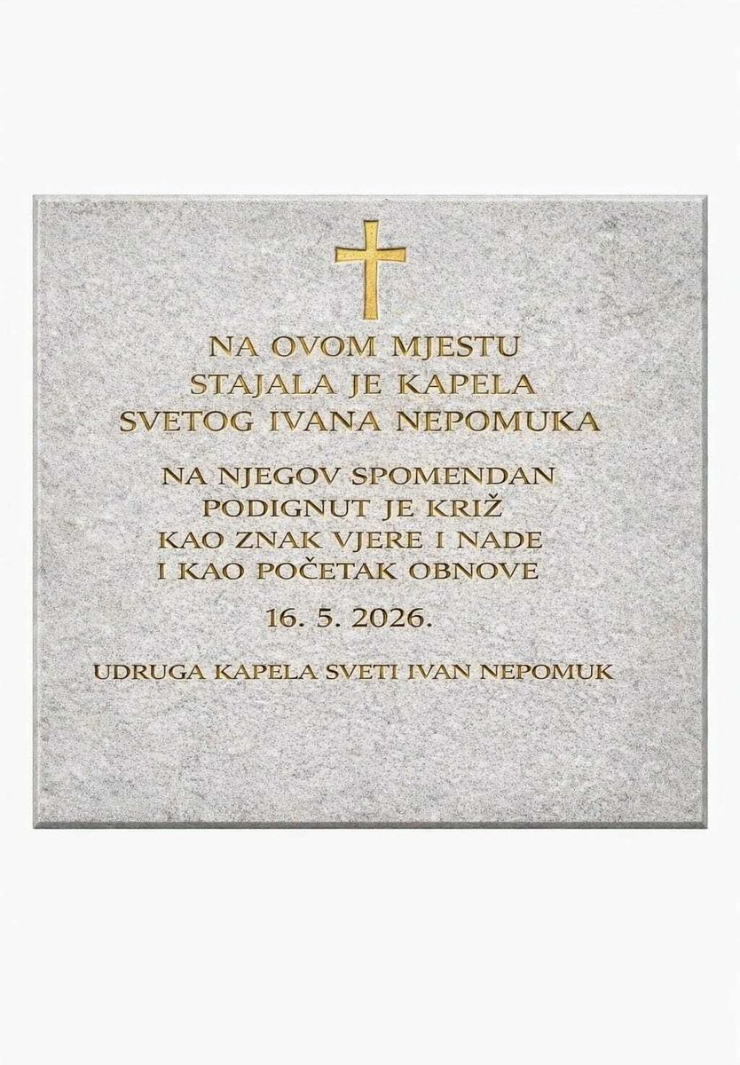 Spomen-zapis o postojanju nekadašnje kapele
