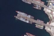 Oštećene ruske fregate klase Admiral Grigorovich / Foto Satellite image ©2026 Vantor / AFP