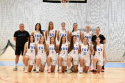 Košarkašice FSV-a s trenerom Davorom Tadejom i pomoćnom trenericom Barbarom Perić/Foto L. KOCIJAN