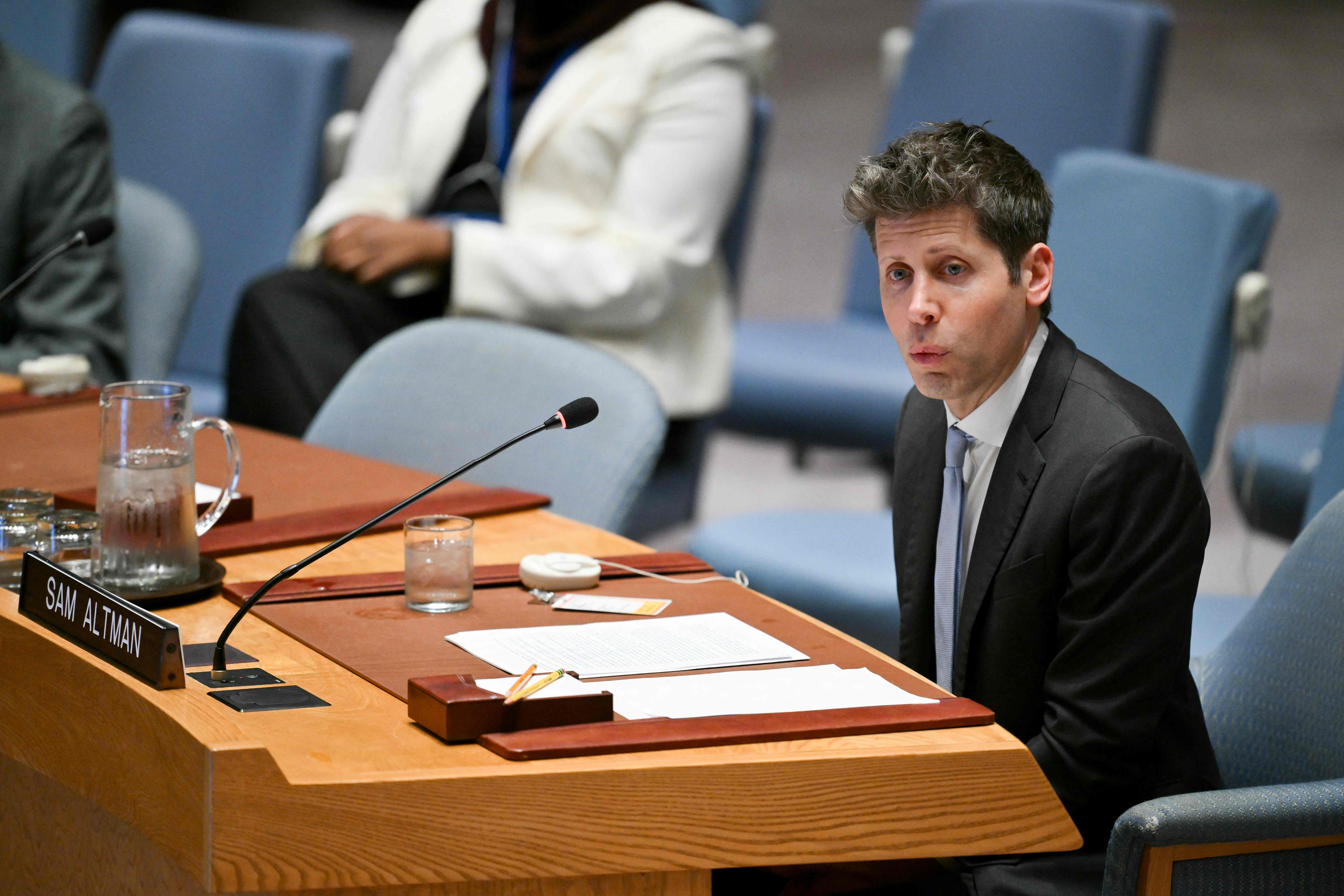San Altman / Photo by ANGELA WEISS / AFP