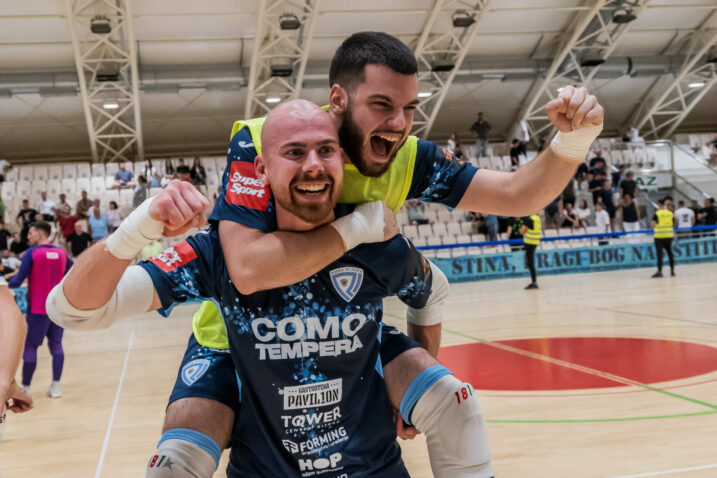 Viktor Saaf i Leon Tomić nakon osvajanja Superkupa/Foto PIXSELL