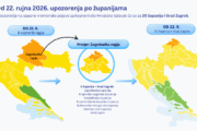 Regionalni prikaz upozorenja od 22. rujna 2026. mijenja se u županijski / DHMZ