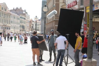 Sa snimanja filma "Fiume o morte!" Igora Bezinovića na riječkom Korzu / Foto Goran Kovacic/PIXSELL
