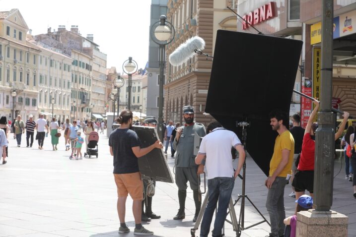 Sa snimanja filma "Fiume o morte!" Igora Bezinovića na riječkom Korzu / Foto Goran Kovacic/PIXSELL