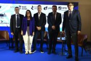 Darko Barišić, član uprave HŽ Infrastrukture, Teuta Duletić, direktorica tvrtke Lürssen Design Center Kvarner, Marko Mišković, član uprave Luke Rijeka, Dario Silić, generalni direktor Bina Istre i Denis Vukorepa, ravnatelj Lučke uprave Rijeka / Foto Marko Gracin