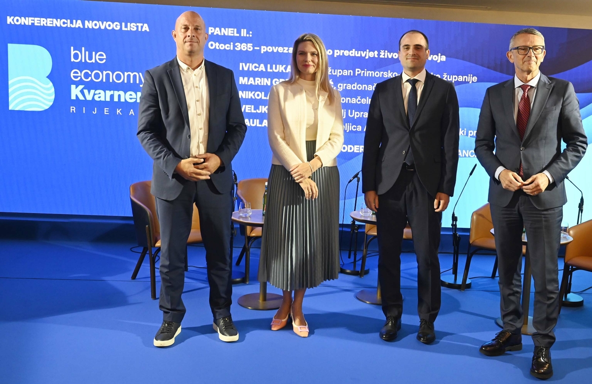Nikola Grgurić, gradonačelnik Grada Raba, Paula Vidović, ravnateljica Agencije za obalni linijski promet, Veljko Radić, ravnatelj Uprave za otoke pri Ministarstvu regionalnog razvoja i fondova EU te Ivica Lukanović, župan Primorsko-goranske županije