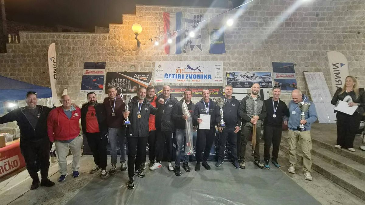 Memorijalni kup u podvodnom ribolovu "Četiri zvonika" u Rabu / Foto ŠRK Dolin