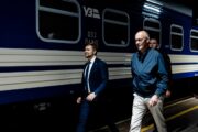 Friedrich Merz po dolasku vlakom u Kijev