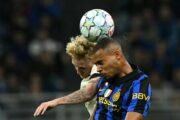 Andy Diouf (Inter) i Joaquin Seys (Club Brugge)/Foto AFP