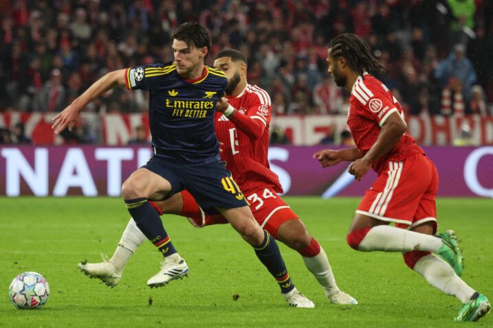Declan Rice (Arsenal), Ismael Saibari i Serge Gnabry (Bayern)/Foto AFP