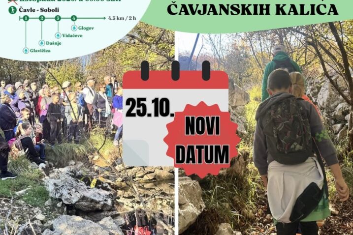 Od Čavala do Sobola u nedjelju: promijenjen datum druge jesenske šetnje Putovima čavjanskih kalića