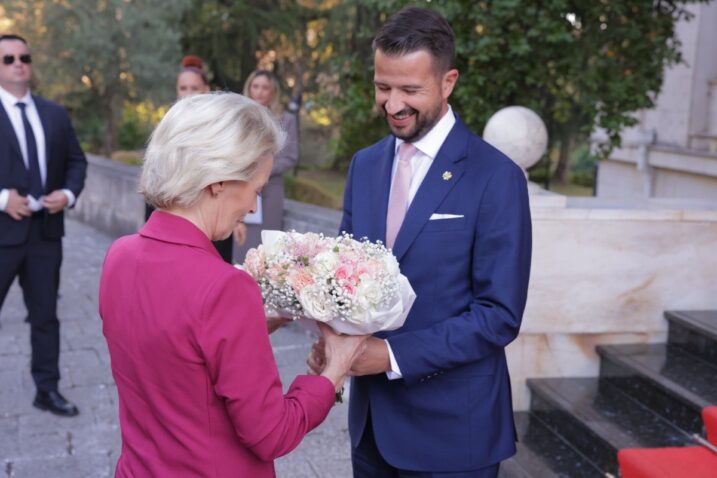 Šefica Europske komisije Ursula von der Leyen prilikom zadnjeg posjeta Crnoj Gori na svojoj zapadnobalkanskoj truneji