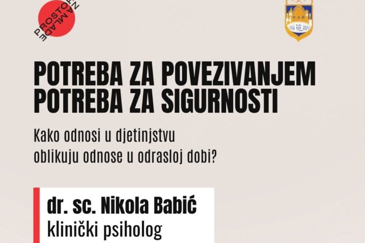 “Prostor za mlade” u Rabu: U srijedu prvo predavanje dr. sc. Nikole Babića